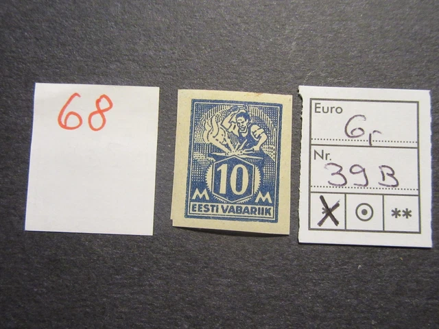 ESTLAND ESTIPOST  ANNO 1922  Michel Nr.  39 B  💚Datei 68 💚
