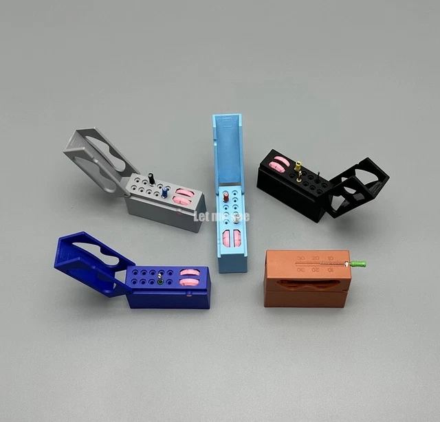 10 Holes Dental Disinfection Box Memory Bur File Holder Case Drills Autoclavable