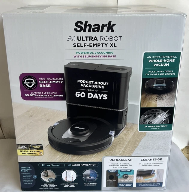 SHARK AI ULTRA Robot Vacuum RV2502AF LIDAR Mapping WiFi Connected Self