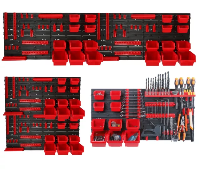 Werkzeugwand Set 1600x400 mm | 800x800 mm Werkstatt Wand Lochwand Werkstattwand