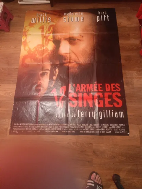 Affiche De Cinéma 120 Cm X 160 Cm L'Armée Des 12 Singes Brad Pitt Bruce Willis