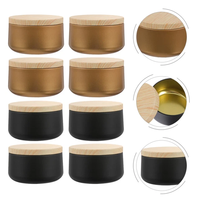 8 piezas latas de velas hechas a mano té - latas velas de placa de estaño - latas placa de estaño