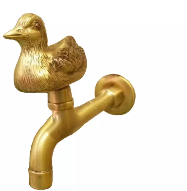 Brass Sink Basin Long Tap Faucet Duck Spigot Vintage Water Home Decor Living