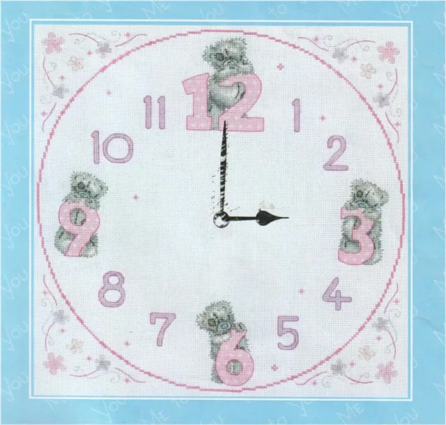 Tatty Teddy Clock From Me To You Teddy Bear Counted Cross Stitch Pattern