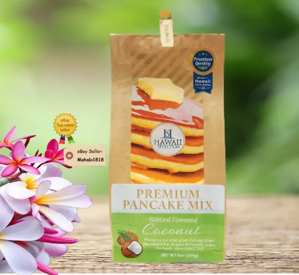 🌺 Hawaii Selection, Premium Pancake Mix COCONUT, 8 Ounce
