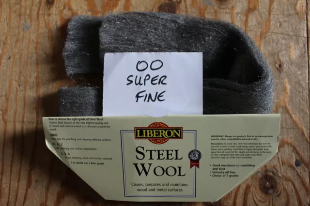 Liberon Steel Wool Grade 00 Super Fine 1,2,5 Or 10 Metre Length