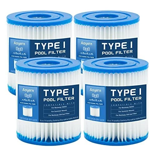 Aoyern Lot de 4 Cartouches filtrantes pour Bestway 58381 Type I pour Filtre d...
