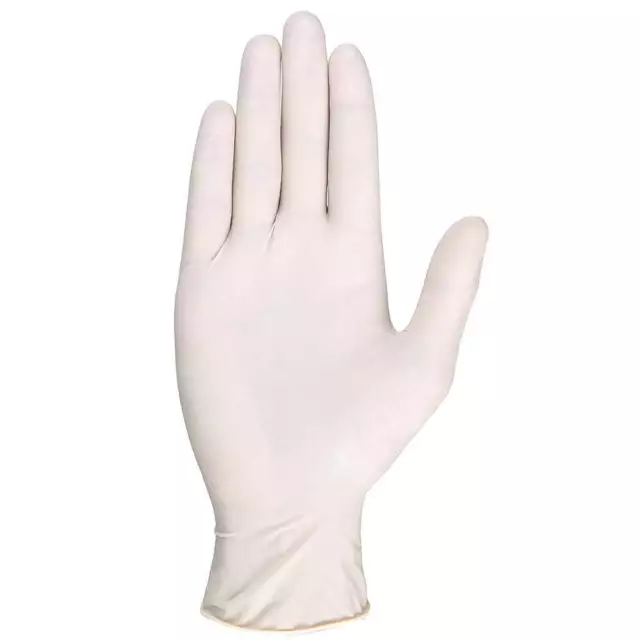 CONDOR 10D865 Disposable Gloves,Rubber Latex,L,PK100