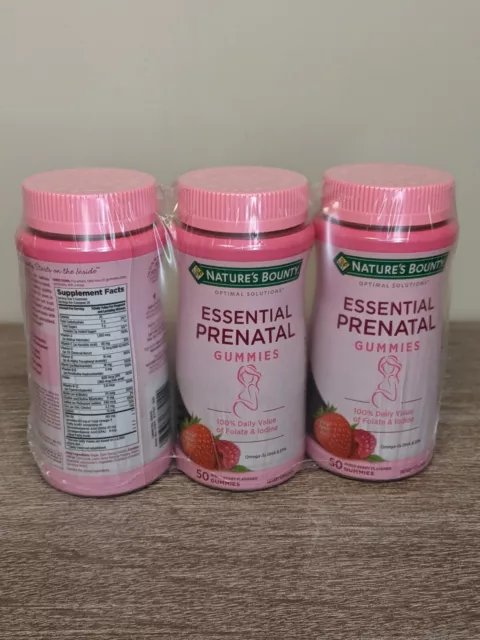 Nature's Bounty Women's Essential Prenatal Berry Gummies, 50ct. 3-PACK EXP:12/23