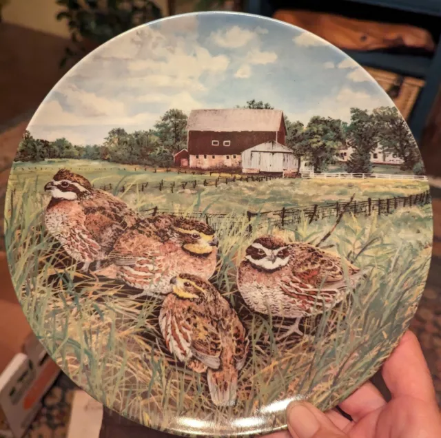 1987 Knowles "The Quail" Collectors Plate. Wayne Anderson Upland Birds