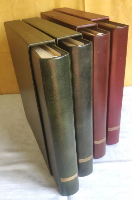 4 Lindner-Ringbinder in Schubern mit Blättern 120b für Bund Jg 1975-2000