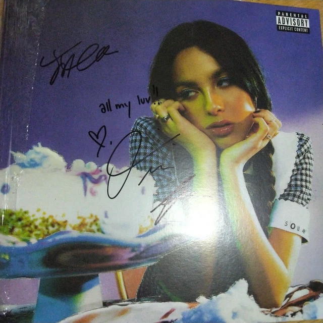 Olivia Rodrigo 直筆サイン sour Olivia Rodrigo 'Sour' Signed Vinyl Album Beckett BSA RARE Pop Star