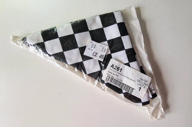 Chef's Neckerchief Back & White Checkerboard