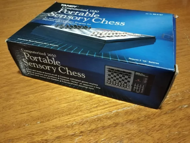 Tandy 1650 Computerized Portable Sensory Chess Testing Working Made In Hong Kong