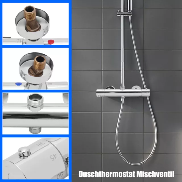Duschthermostat Brausethermostat Chrom Duscharmatur Thermostat für Dusche Bad DE