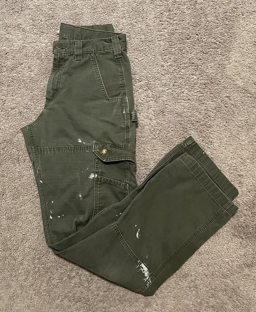 CARHARTT RELAXED FIT Ripstop Cargo Work Pants B342 MOS Mens 30x34 Moss