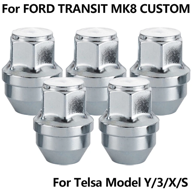 Ford Transit Lot De 5 écrous De Roue En Acier Inoxydable M14 X 1,5