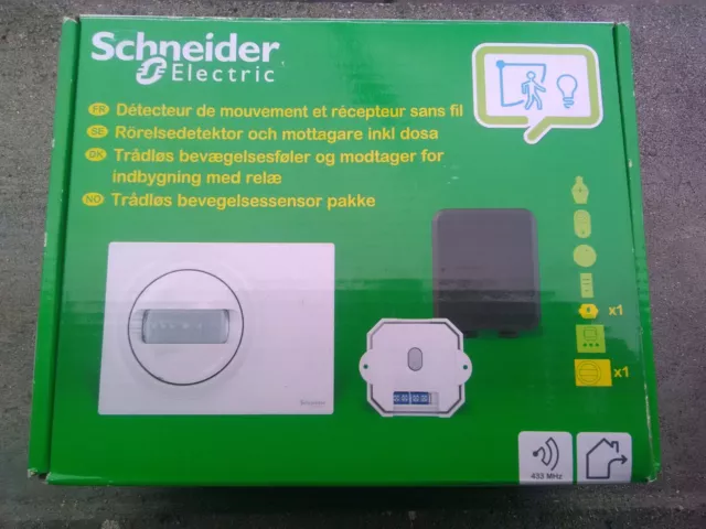 kit avec détecteur de mouvement sans fil + récepteur boitier étanche SCHNEIDER