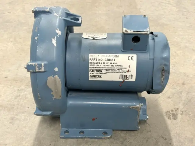 Ametek Rotron Dr454R58M Regenerative Blower Motor 1.5Hp 1Ph, 080481