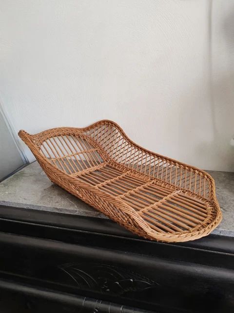 ancien panier de pêche bourriche en rotin