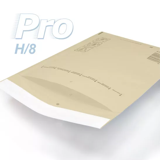 100 Enveloppes à bulles *MARRON* gamme PRO taille H/8 format utile 260x360mm