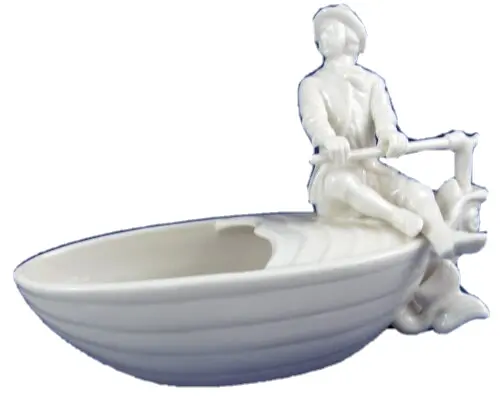 Nymphenburg Porcelain Salt Dish Medicine Spoon Porzellan Figural German Germany