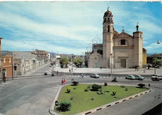 Cartolina Quartu S. Elena Piazza e Parrocchia S. Elena 1966