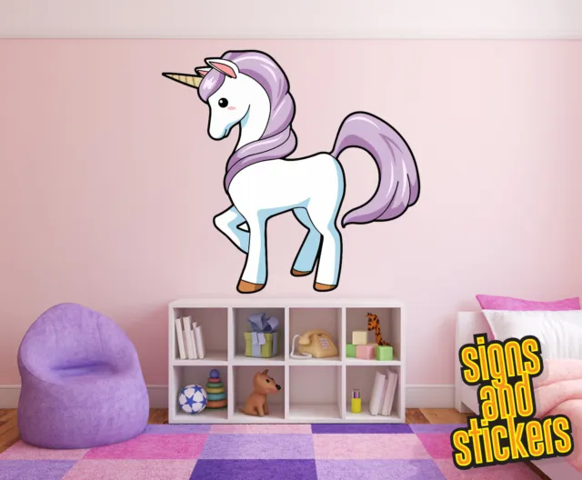 Autocollants muraux licorne magiques pour enfants filles autocollant art de chambre à coucher