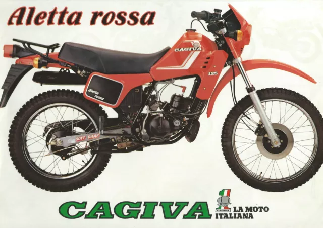 Volantino Sheet - CAGIVA Aletta Rossa 125 - Moto d'Epoca metà  anni 80