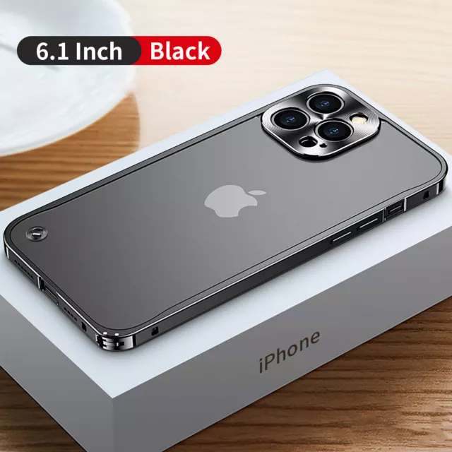 For iPhone 15 Pro Max 14 13 12 Max Aluminum Slim Shockproof Metal Frame Case