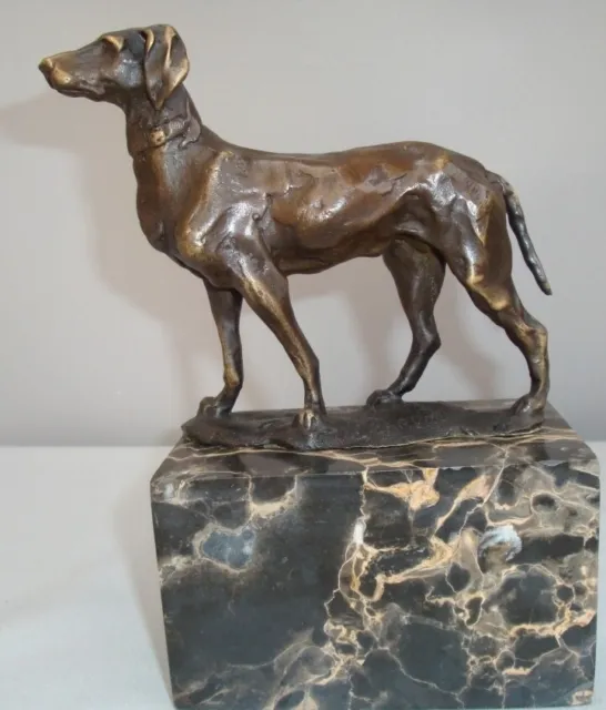 Chien Sculpture Animal Hunting Art Deco Style Art Nouveau Bronze Statue