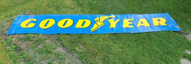 Vintage Good Year Tire Banner Vinyl Sign 21 Feet x 3.5 Feet GOODYEAR