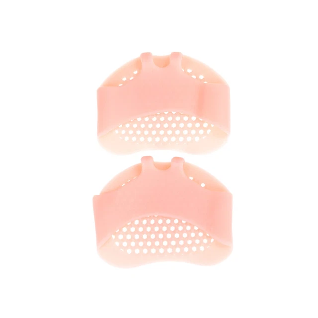 1Pair Silicone Gel Toe Pads Heel Shock Absorption AntiSlip-resistant Foot Ca= W1