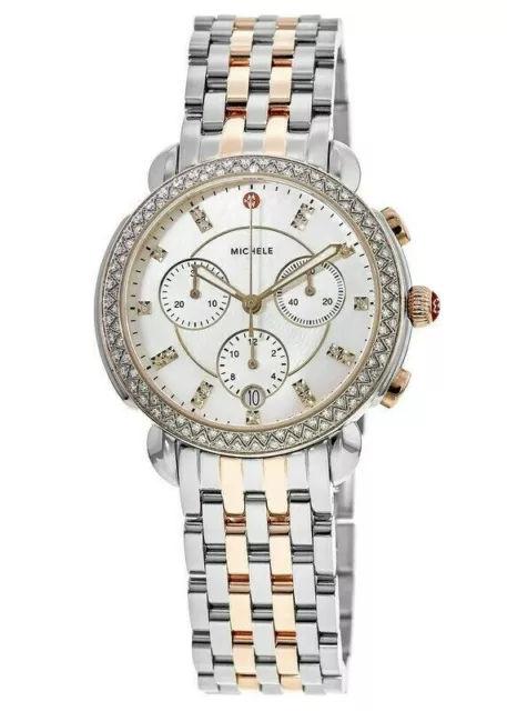New Michele Sidney Mother of Pearl Dial Diamond Ladies Watch MWW30A000036