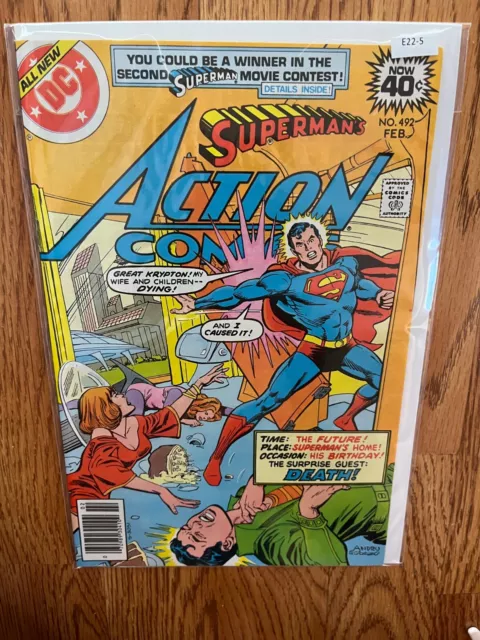 Action Comics vol.1 #492 1979 Newsstand High Grade 9.0 DC Comic Book E22-5