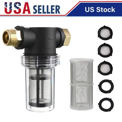 GARDEN HOSE INLET Filter Inline Water Pressure Washer Washing Machine