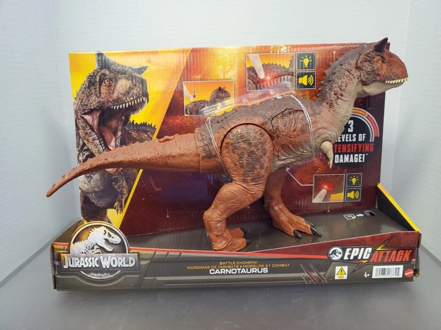 Mattel Jurassic World Epic Attack Battle Chompin' Carnotaurus au Mattel Jurassic World Epic Attack Battle Chompin' Carnotaurus au