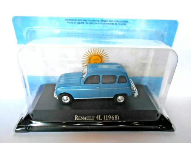 Die Cast -le DVD -renault 4L (1968) - Autos Inolvidables Échelle 1/43 Scat Et