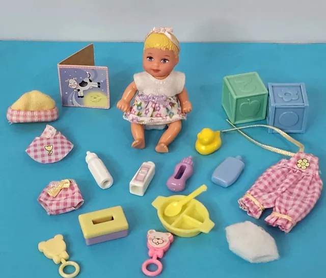 Barbie KRISSY LOT Baby Nursery Layette Accessories Clothes Kelly Scrub A Dub