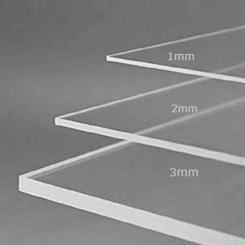 Clear Perspex Acrylic Panel Sheet Strong Durable Plastic Transparent Laser Cut