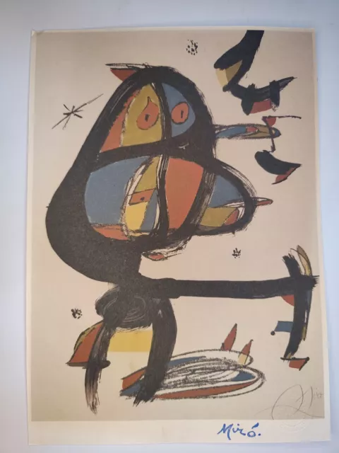 Joan Miro Print Poster Wall Art Signed Pop Art Unframed Joan Miro Print Poster Wall Art Signed Pop Art Unframed
