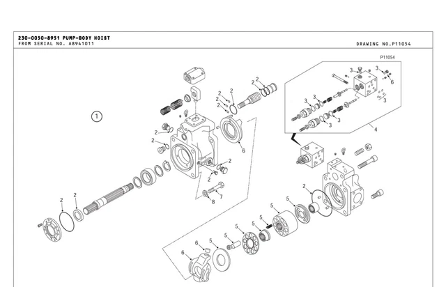 15500020 , 15500021  Hydraulic pump seal kit