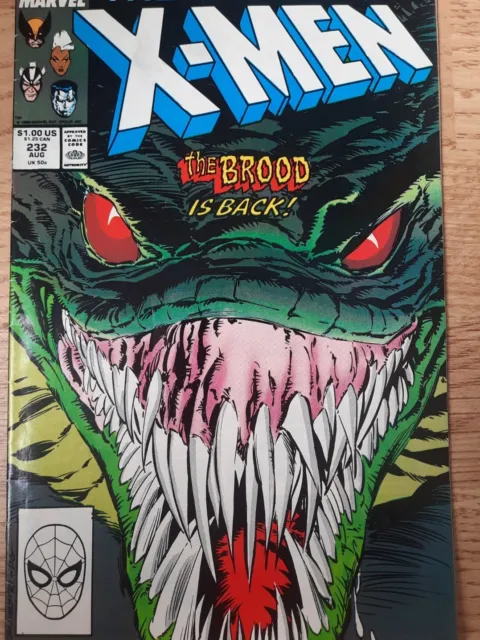 the  Uncanny X-men 232 vol 1 aug 1988 marvel comics