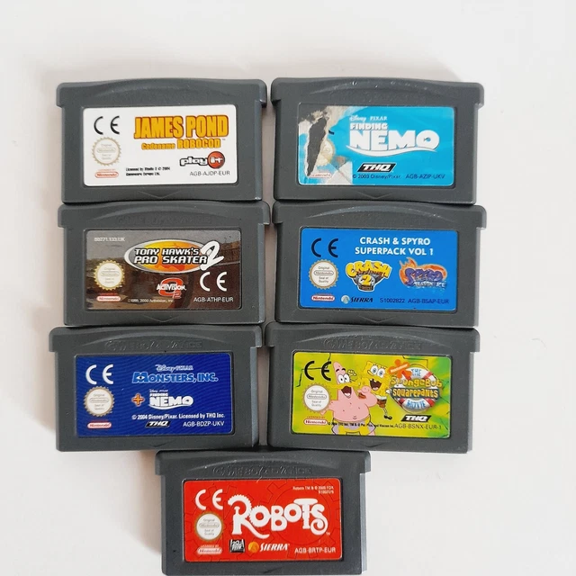 Nintendo Gameboy Advance Games Bundle, 7 Games Spongebob Squarepants, Disney Etc