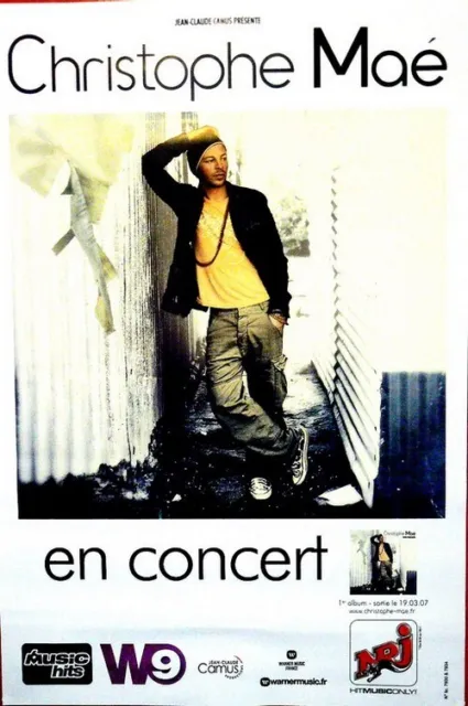AFFICHE / Christophe MAE - En Concert - 40x60cm