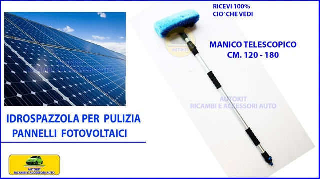 Spazzola spazzolone pulizia pannelli solari fotovoltaici idrospazzola antigraffi