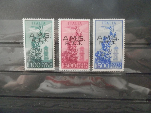 AMG Italy Trieste FTT 1948 High Value AIRMAIL ISSUE $c #  C13-C15  MNH VF