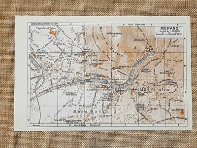 Pianta o piantina del 1937 La città di Trento Trentino Alto Adige T.C.I. 