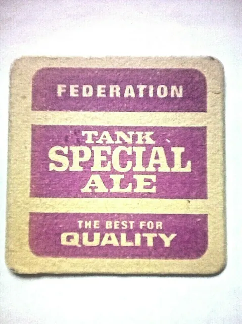 Vintage NORTHERN CLUBS FEDERATION - TANK ALE  - Cat No'49 Beer mat / Coaster