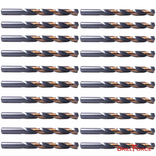 20PCS 9/32" Drill Bit Set HSS M2 Black/Gold Steel Twist Drill Bits Metal Tools